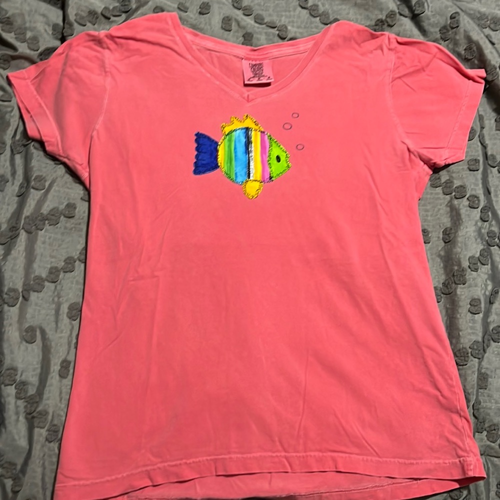 Handmade Fish Patchwork Tee Shirt